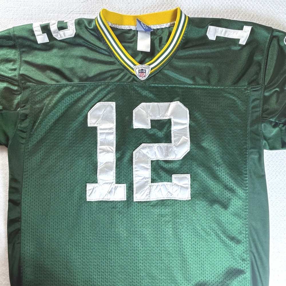 Aaron Rodgers Green Bay Packers Jersey Mens 54 Green Stitched NFL Reebok Onfield
